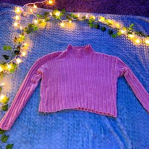 cute pastel sweater turtle neck cropped